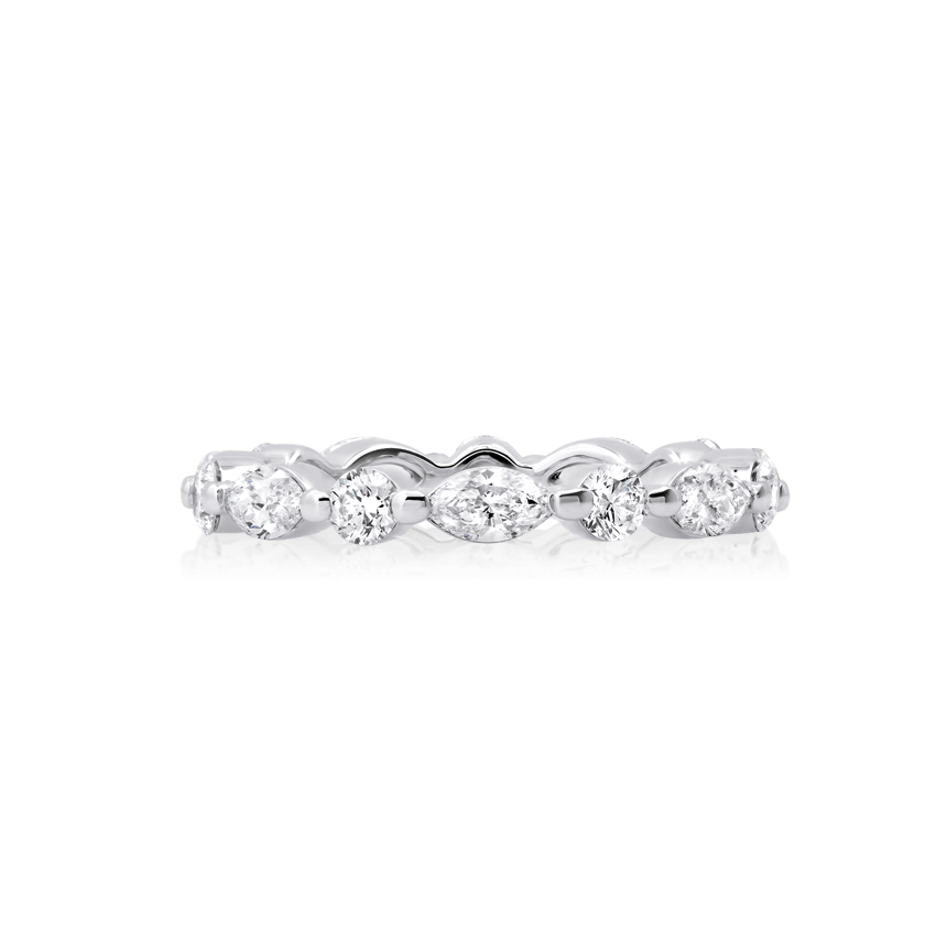 Round & Marquise Diamond Eternity Band - Marvels Co.