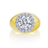 Round Diamond Statement Ring - Marvels Co.
