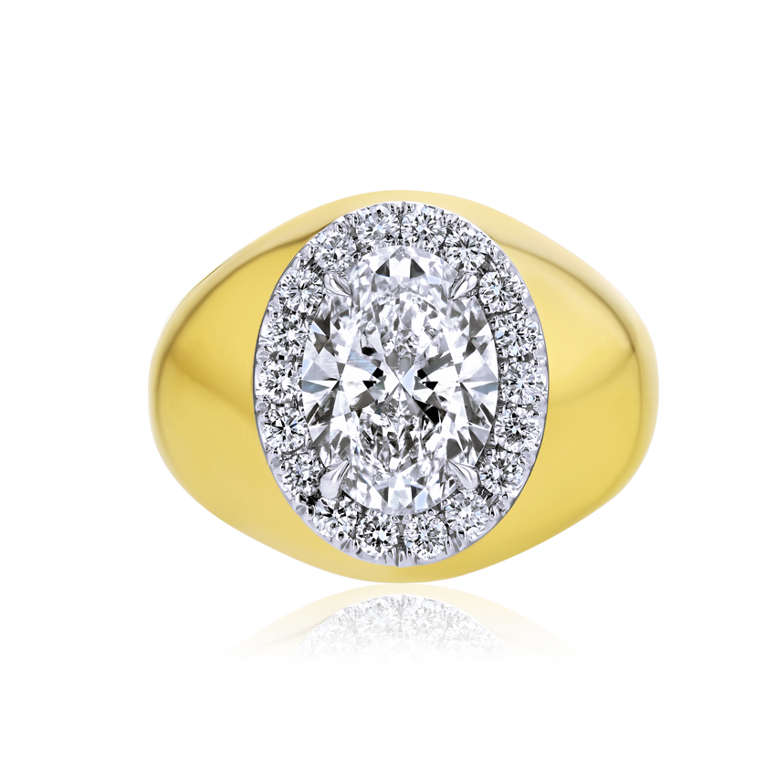Oval Diamond Statement Ring - Marvels Co.
