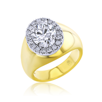 Oval Diamond Statement Ring - Marvels Co.