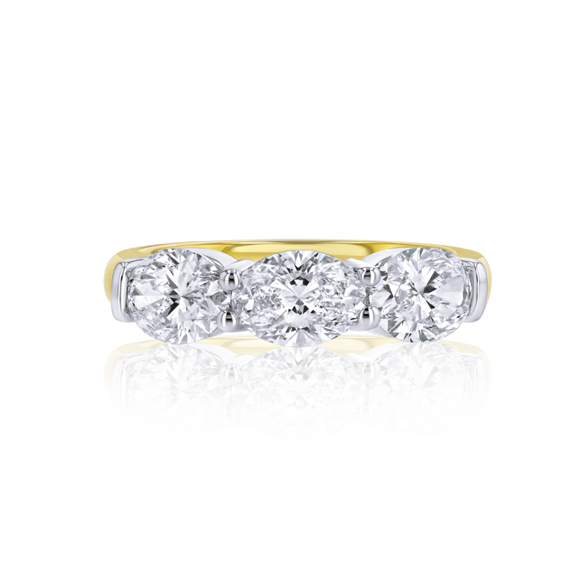 Oval 3-Stone Anniversary Band - Marvels Co.