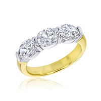 Oval 3-Stone Anniversary Band - Marvels Co.