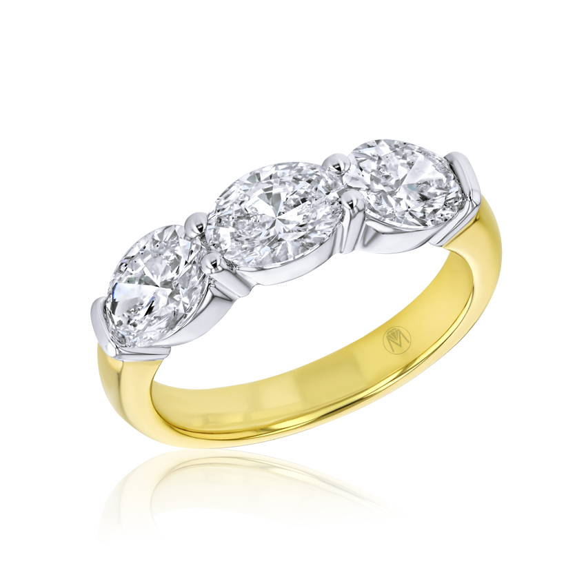 Oval 3-Stone Anniversary Band - Marvels Co.