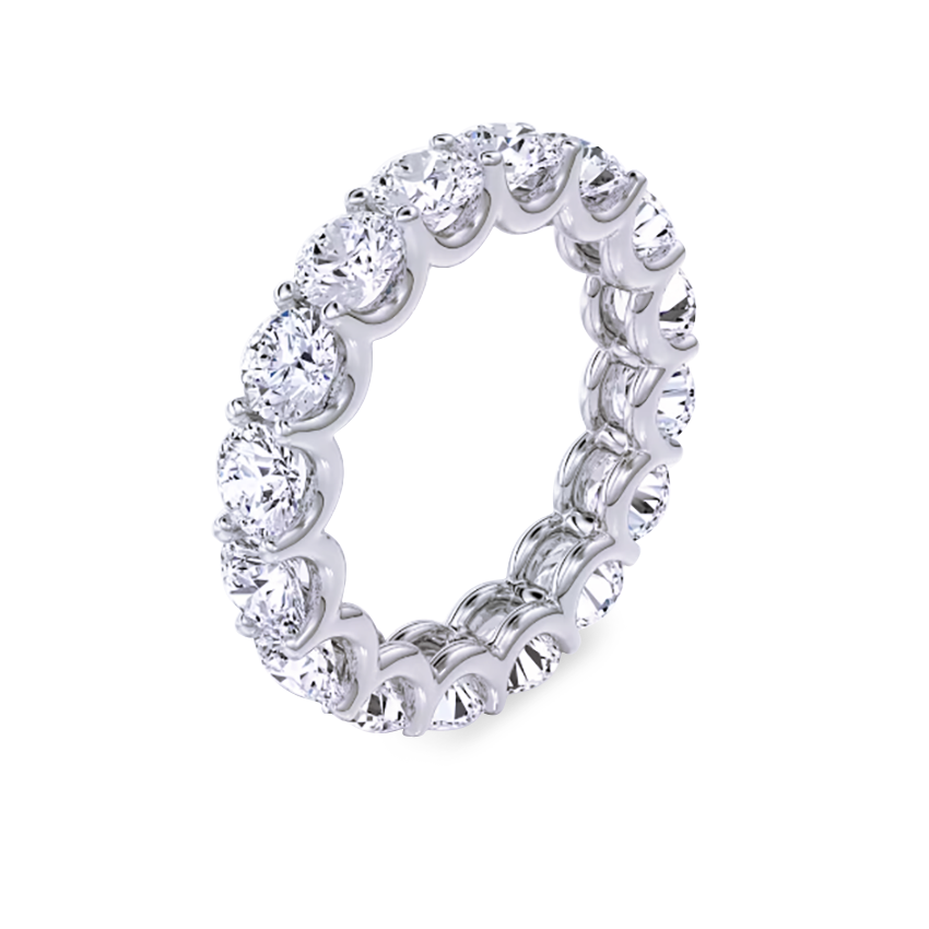 U-Prong Round Diamond Eternity Ring - Marvels Co.