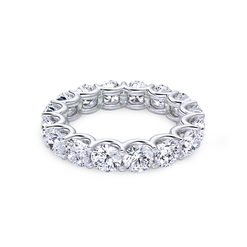 U-Prong Round Diamond Eternity Ring - Marvels Co.