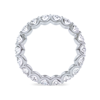 U-Prong Oval Diamond Eternity Ring - Marvels Co.