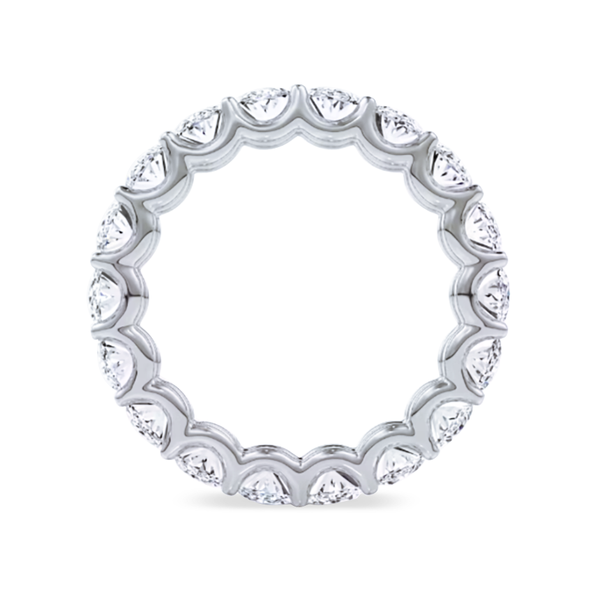 U-Prong Oval Diamond Eternity Ring - Marvels Co.