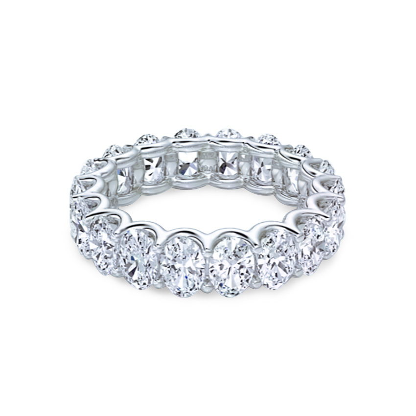 U-Prong Oval Diamond Eternity Ring - Marvels Co.