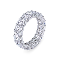 U-Prong Emerald Cut Diamond Eternity Ring - Marvels Co.