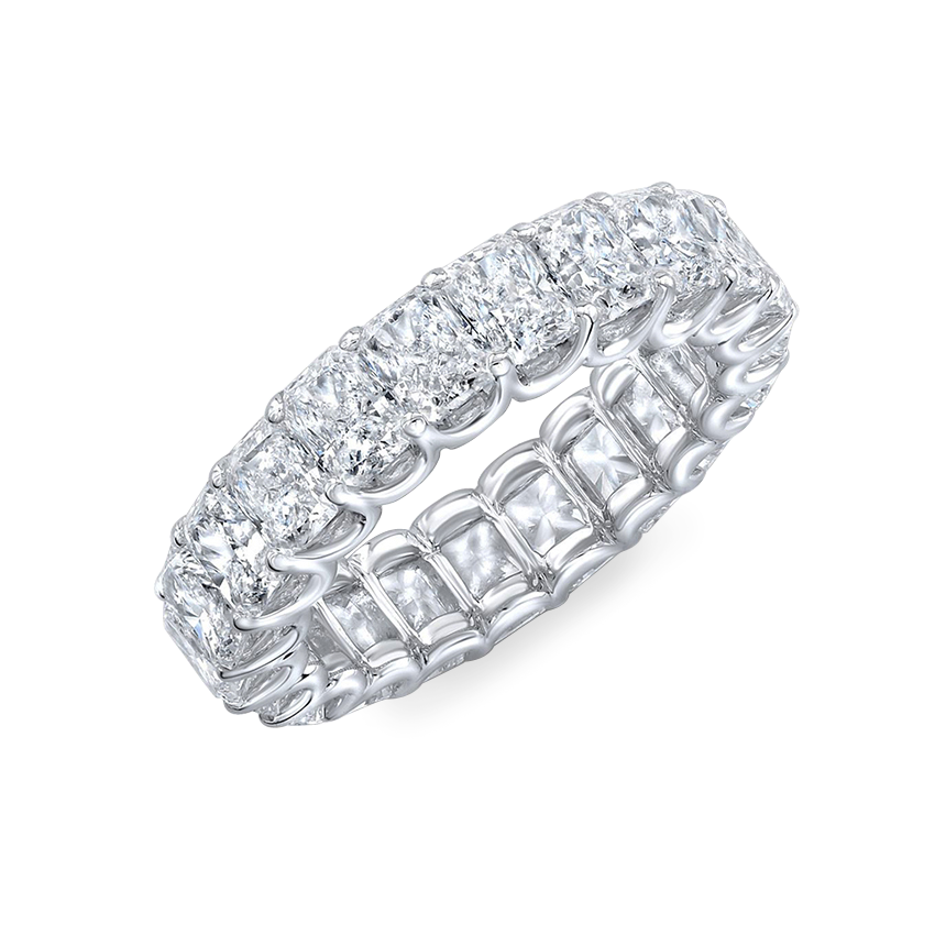 U-Prong Radiant Cut Diamond Eternity Ring - Marvels Co.