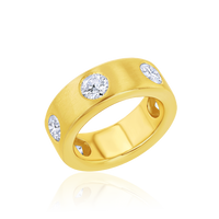 5-Diamond Wide Band Ring - Marvels Co.