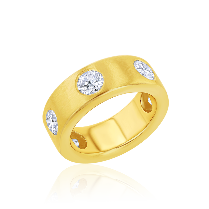 5-Diamond Wide Band Ring - Marvels Co.