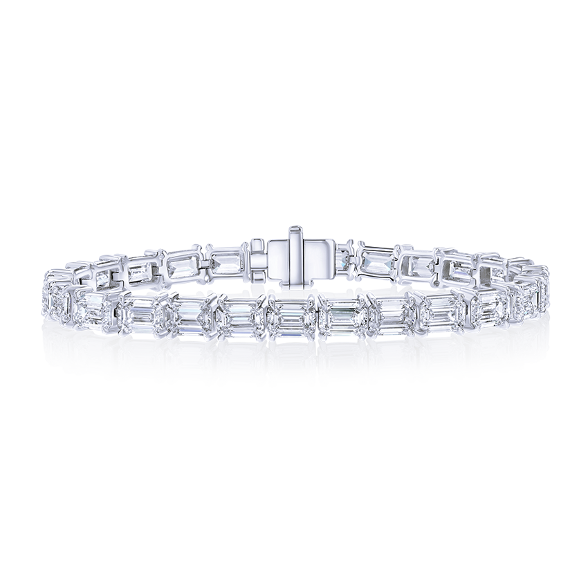 Emerald Cut Diamond Tennis Bracelet - Marvels Co.