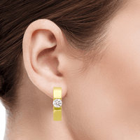 Solitaire Diamond Hoop Earrings Diamond Earrings Marvels   