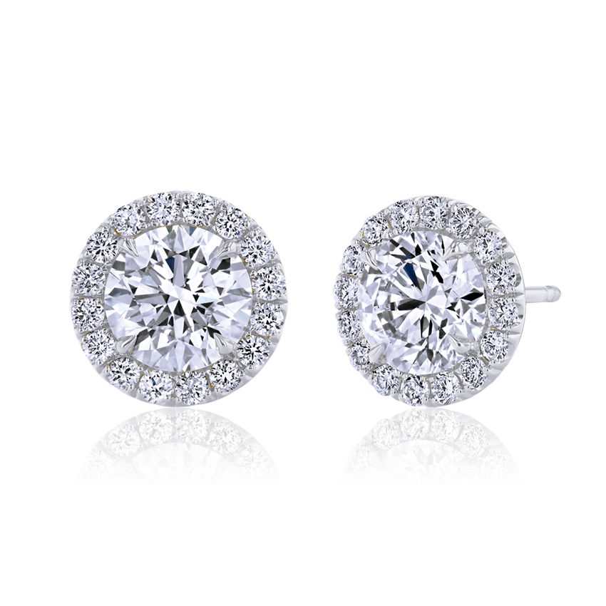 Halo Stud Earrings, Stunning Diamonds Diamond Earrings Marvels   