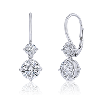 Round Diamond Dangle Earrings - Marvels Co.