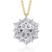 Hexagon Shaped Cluster Diamond Necklace - Marvels Co.