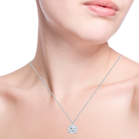 Hidden Bail Pendant Necklace with a Solitaire Diamond Diamond Necklaces Marvels   