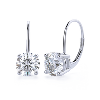 Lever-Back Diamond Stud Earrings - Marvels Co.