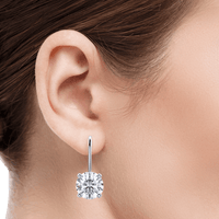 Lever-Back Diamond Stud Earrings - Marvels Co.