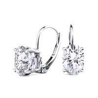 Oval Cut Diamond Earrings - Marvels Co.