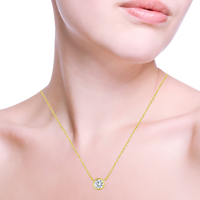 Bezel Set Round Diamond Necklace - Marvels Co.