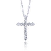 Classic 11-Diamond Cross Necklace - Marvels Co.