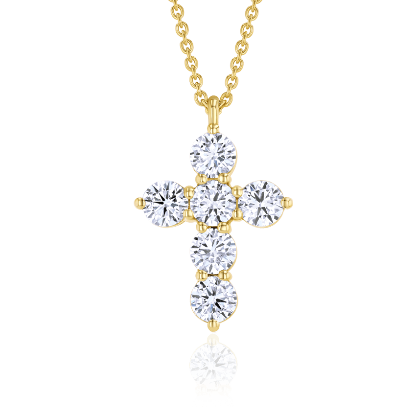 3-Carats Diamond Cross Necklace - Marvels Co.