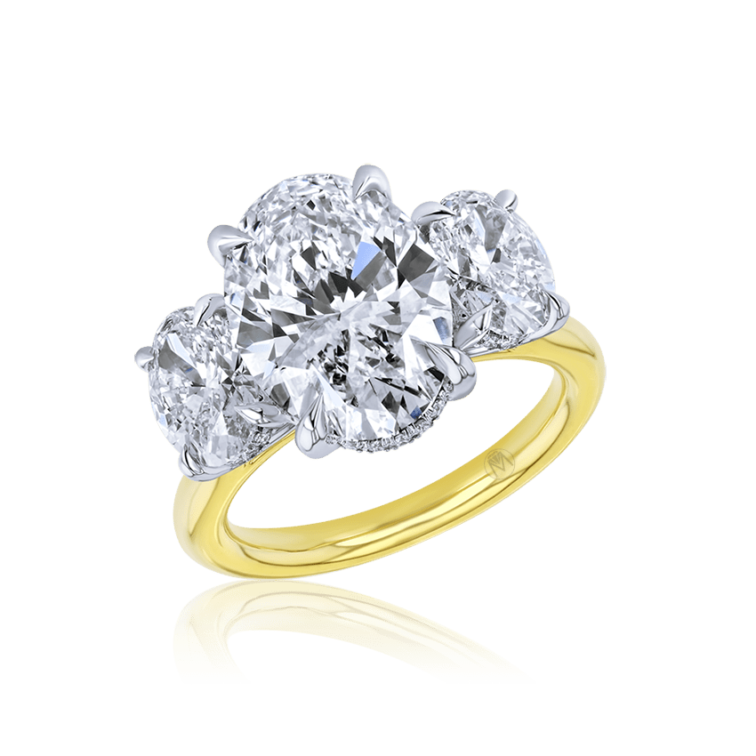 3-Stone Oval Diamond Ring - Marvels Co.