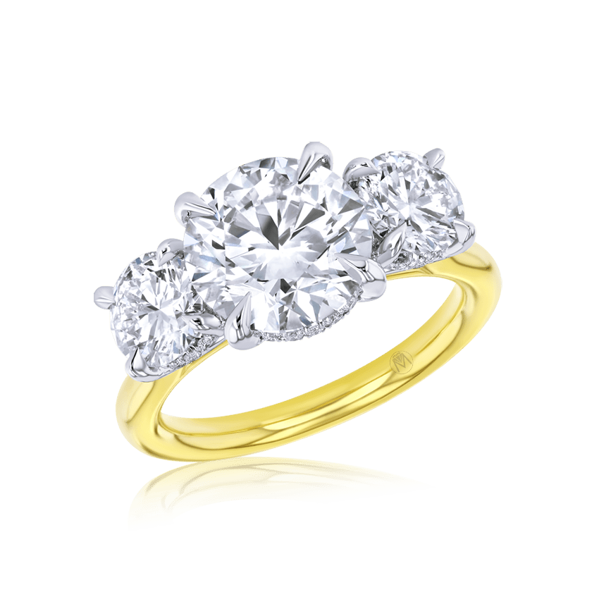 3-Stone Round Diamond Ring - Marvels Co.