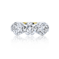 3 Stone Anniversary Ring - Round Diamonds Wedding & Anniversary Rings