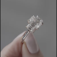 3-Stone Emerald Cut Diamond Ring - Marvels Co.