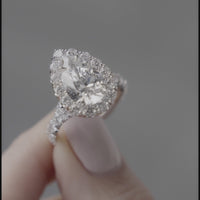 Pear Shaped Halo Engagement Ring - Marvels Co.